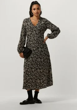 gebroken wit msch copenhagen midi jurk mschrhian dress aop