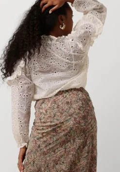 gebroken wit neo noir blouses nadira embroidery blouse