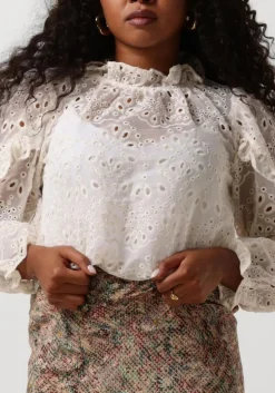 gebroken wit neo noir blouses nadira embroidery blouse