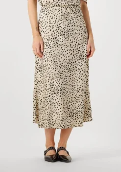 gebroken wit neo noir midirok bovary desert dot skirt