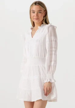 gebroken wit neo noir mini jurk aran s voile dress