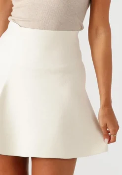 gebroken wit neo noir minirok hanna smooth knit skirt