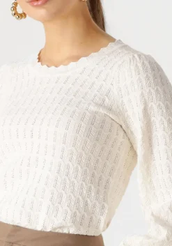 gebroken wit neo noir trui dito solid knit blouse