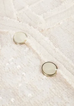 gebroken wit nukus top sara blazer paillet