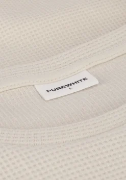 gebroken wit purewhite t-shirt tshirt with waffle structure