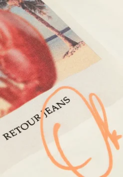 gebroken wit retour t-shirt damon