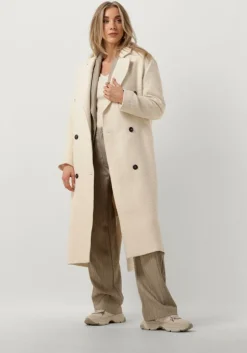 gebroken wit ruby tuesday mantel may longdouble breasted coat