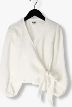 gebroken wit salty stitch blouses it’s a wrap! - baby cotton