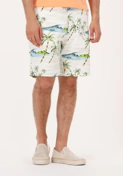 gebroken wit scotch & soda korte broek fave printed pima cotton shortk