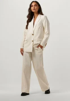 gebroken wit second female pantalon spigato trousers