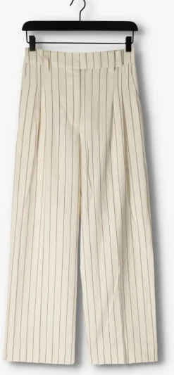 gebroken wit second female pantalon spigato trousers