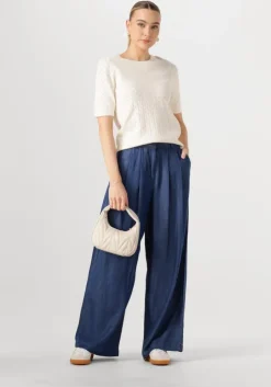 gebroken wit selected femme top slfhelen 2/4 knit boat neck