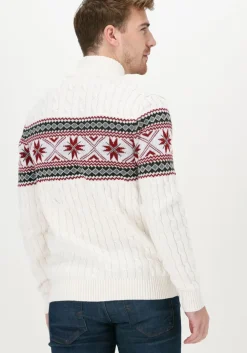 gebroken wit selected homme coltrui slhflake ls knit cable high ne