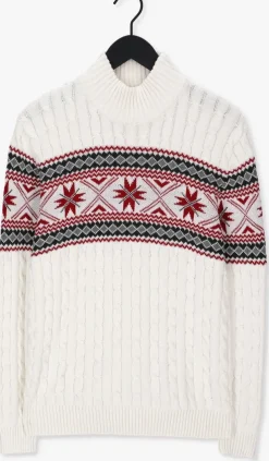 gebroken wit selected homme coltrui slhflake ls knit cable high ne