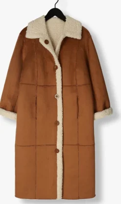 gebroken wit stand studio faux fur jas kenca coat