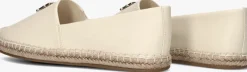 gebroken wit tommy hilfiger espadrilles th logo leather espadrille