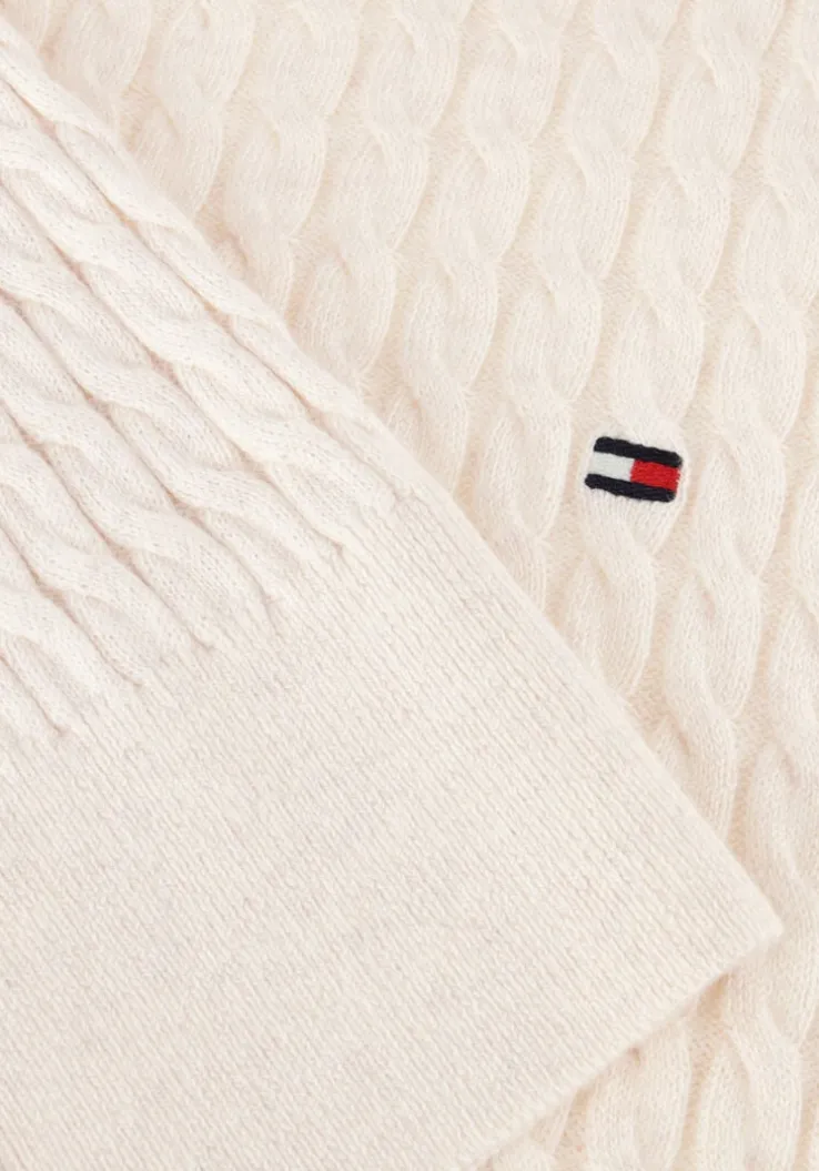 gebroken wit tommy hilfiger trui co cable fine cg