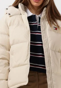 gebroken wit tommy jeans gewatteerde jas tjw alaska puffer ex