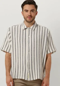 gebroken wit woodbird casual overhemd wbsunny knipe shirt