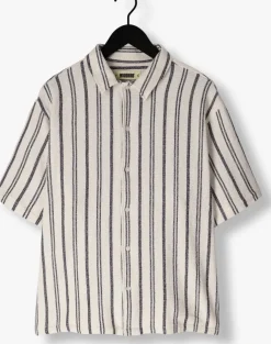 gebroken wit woodbird casual overhemd wbsunny knipe shirt