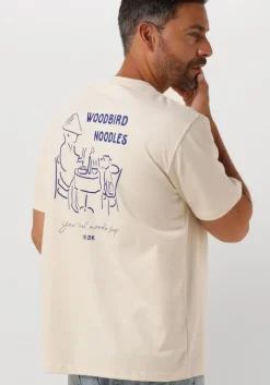 gebroken wit woodbird t-shirt wbbaine noodle tee
