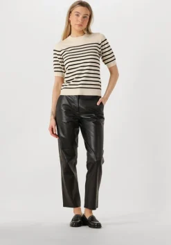 gebroken wit y.a.s. top yaslena ss knit pullover s. noos