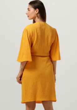 gele another label mini jurk deja dress s/s