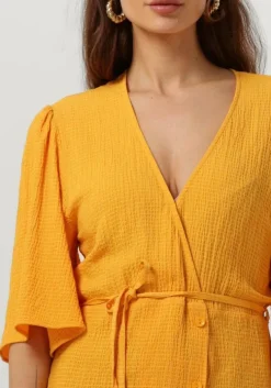 gele another label mini jurk deja dress s/s