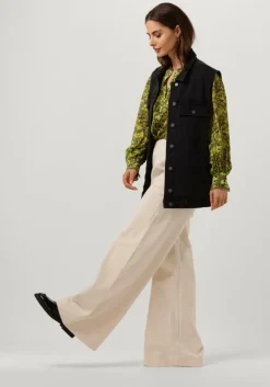 gele circle of trust pantalon lois wide leg rib