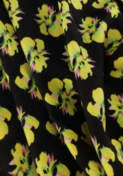 gele colourful rebel maxi jurk vivian big flower maxi dress