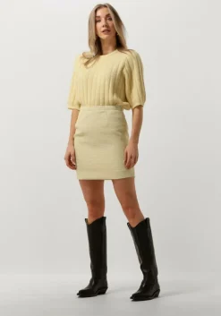 gele colourful rebel minirok trista boucle mini skirt