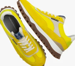 gele floris van bommel lage sneakers sfm-10219 de grommer