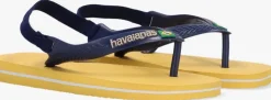 gele havaianas teenslippers baby brasil logo ii