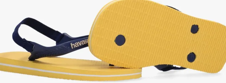 gele havaianas teenslippers baby brasil logo ii