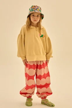 gele jelly mallow trui flower half-zip