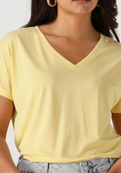gele msch copenhagen t-shirt mschfenya modal v neck tee