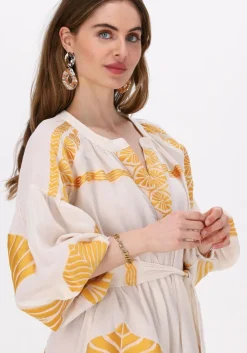 gele nema midi jurk marlene