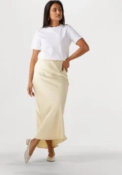 gele neo noir maxirok vicky heavy sateen skirt