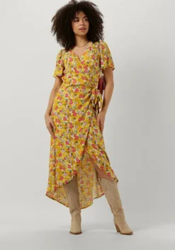 gele pom amsterdam midi jurk dress 7307