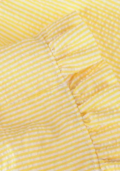 gele salty stitch korte broek stripes ruffle short