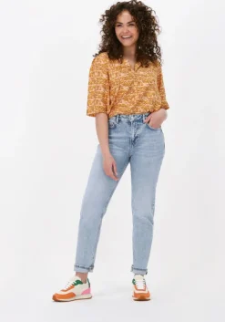 gele scotch & soda blouses printed short-sleeved easy top