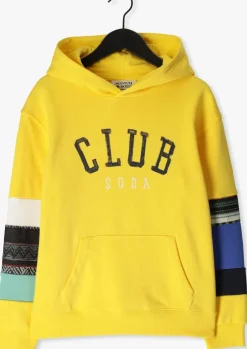 gele scotch & soda sweater contrast cut and sewn hoodie