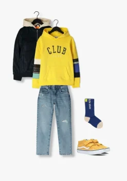 gele scotch & soda sweater contrast cut and sewn hoodie