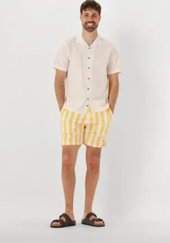 gele scotch & soda zwembroeken striped mid-length swimshort