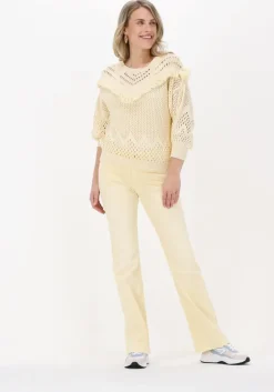 gele summum trui fringe sweater cotton acrylic