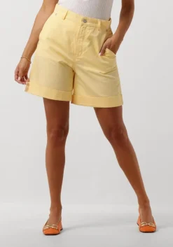 gele vanilia broeken linen pantalon