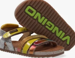 gele vingino platte sandalen vienna