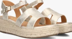 gouden ayana sandalen met hak 0047
