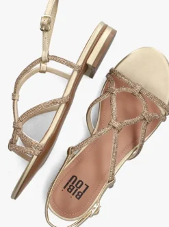 gouden bibi lou platte sandalen 859z00hg