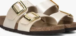 gouden birkenstock slippers sydney cushion buckle